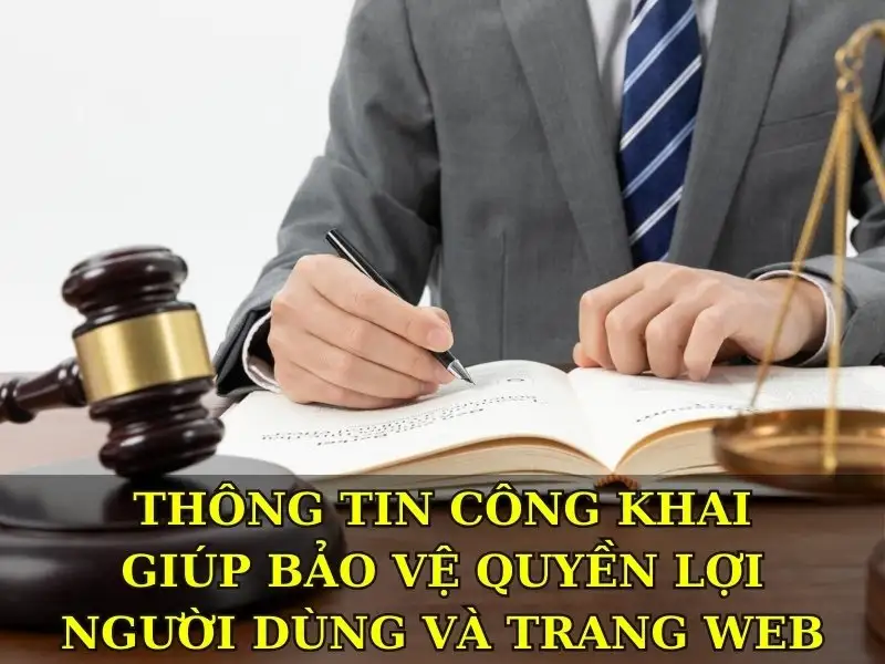 Thông tin công khai giúp bảo vệ quyền lợi người dùng và trang web